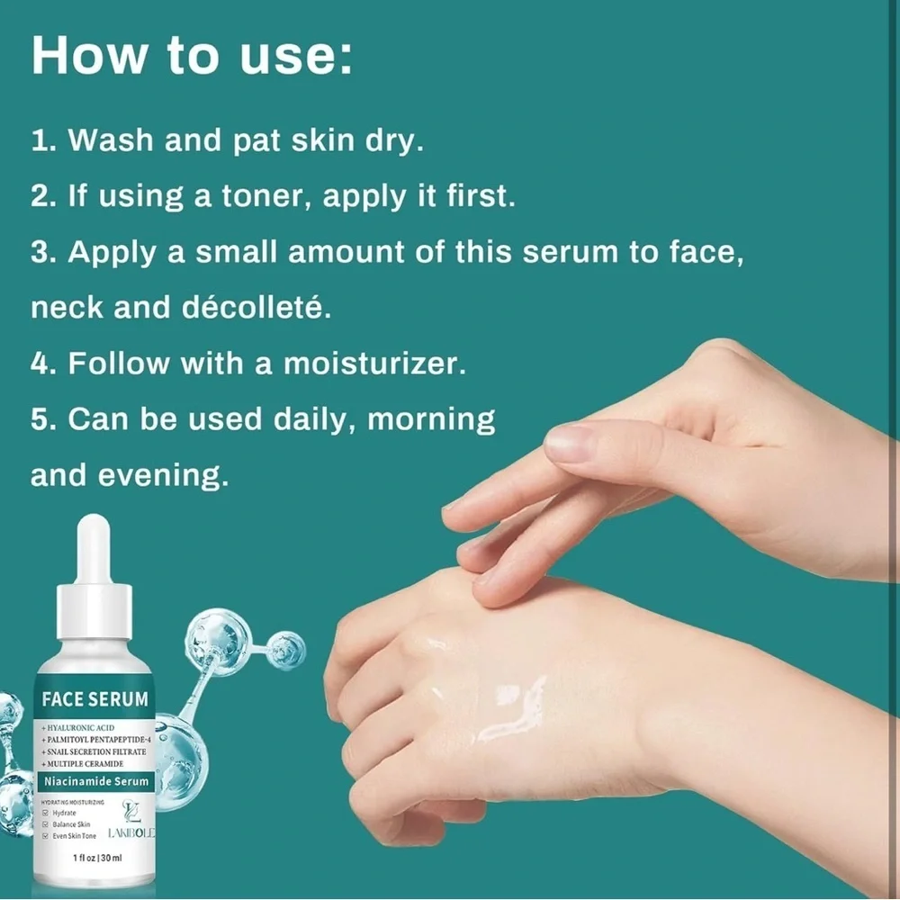 Face Serum with Hyaluronic Acid- 3 bottles